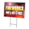 Signmission Fireworks Buy 1get1 Fr Yard & Stake outdoor plastic coroplast window, C-1216 Fireworks Buy 1Get1 Fr C-1216 Fireworks Buy 1Get1 Fr - alternate 1